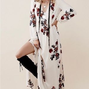 Free People Long Sleeve Maxi Dress size M